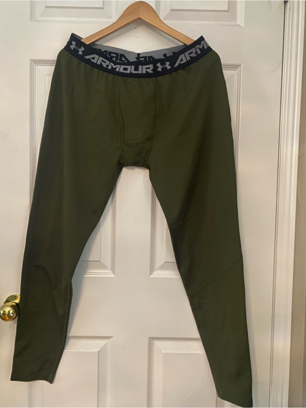 Under Armour Olive Green Compression Tights with Black Branded Waistband #16